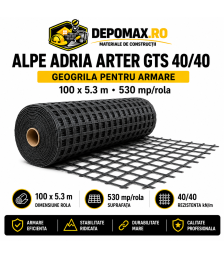 Alpe Adria Arter GTS 40/40 Geogrila de armare 5,3 x 100 m, 530 mp/rola
